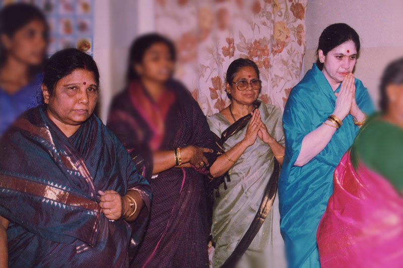 Smt. Vijaya Lakshmi Amma, Smt. Sharada Chandramouli & Smt. Vasanthamma (In the order from left to right)
